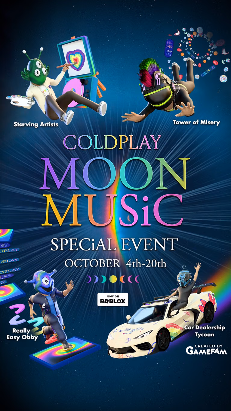 Coldplay Roblox Special Event, Stylized Event Support, by Evandro Miguel