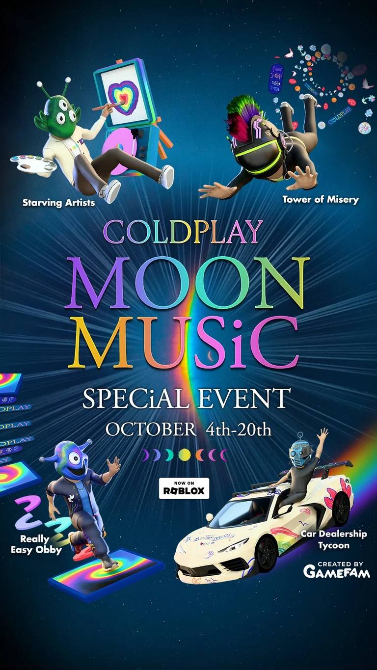 Coldplay Roblox Special Event - Event portfolio work